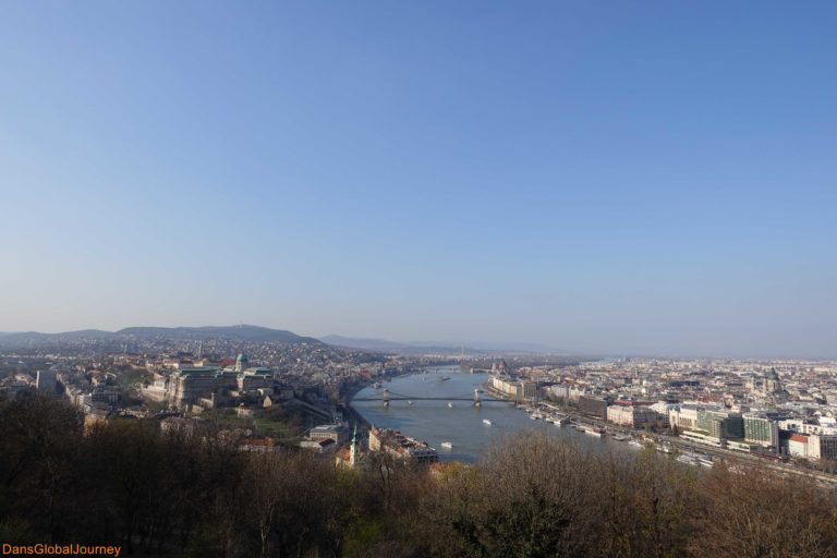 view of Budapest from Citadella