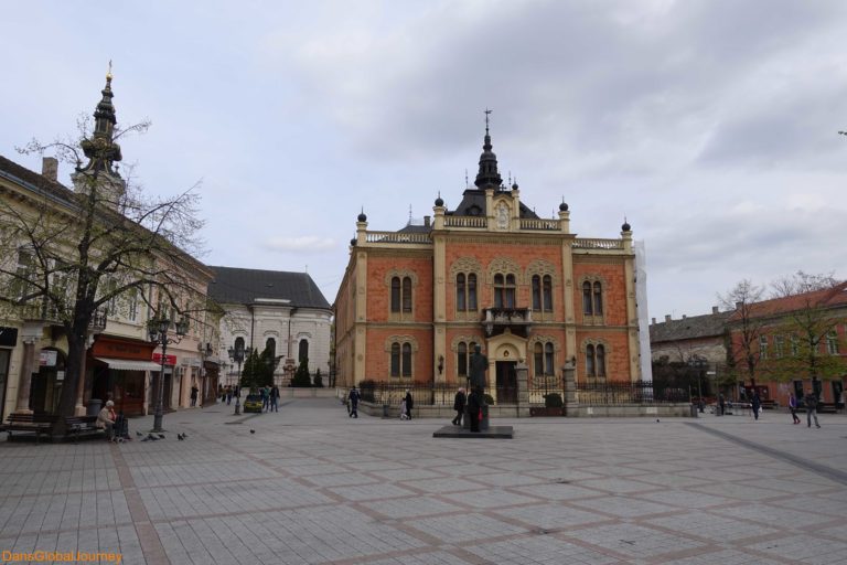 square in front of Bishop's Palace