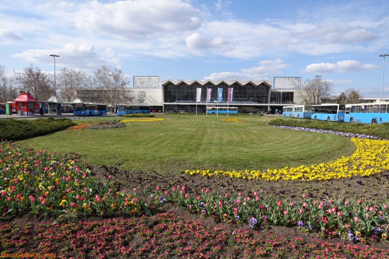 square in front of the train station