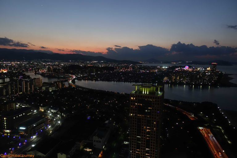 sunset from Fukuoka Tower