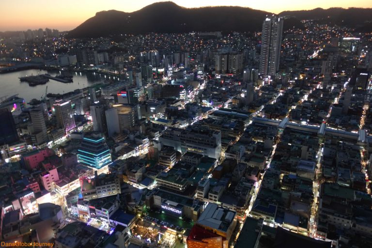 Busan sunset from Busan Tower